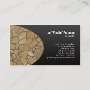 Construction Business Card Peachstone Pavement