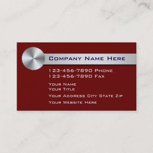 Construction Business Cards (Front)