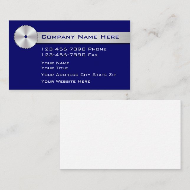 Construction Business Cards (Front/Back)