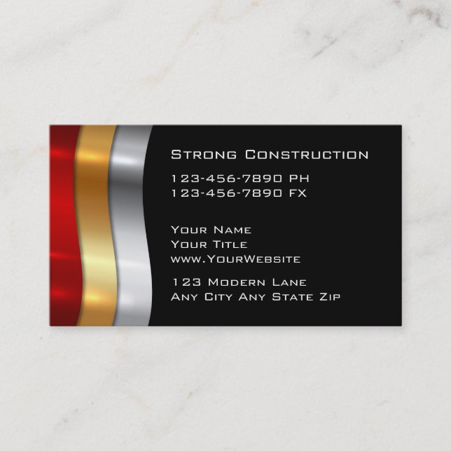 Construction Business Cards (Front)
