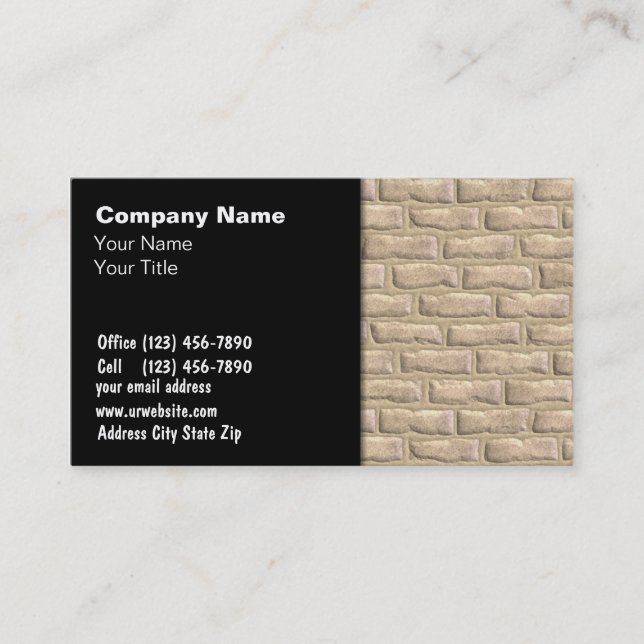 Construction Business Cards (Front)