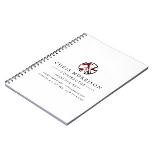 Construction Business Marketing Logo Notebook