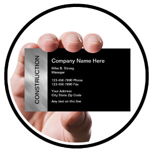 Construction Business Template Card