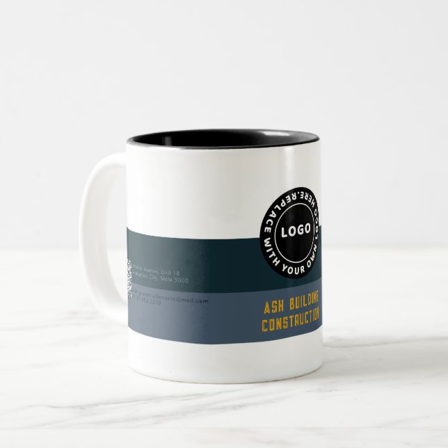 Construction Business Two-Tone Coffee Mug (Front Left)