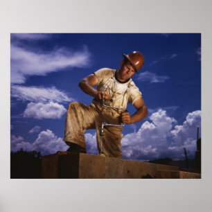 Construction Carpenter, 1942 Poster