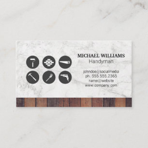 Construction Carpenter Tools Business Card