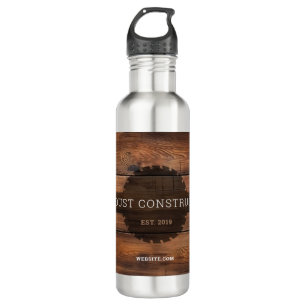 Construction Carpenter Wooden dark rustic timber  710 Ml Water Bottle