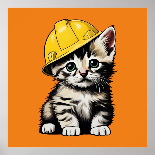 Construction Cat Poster (Front)
