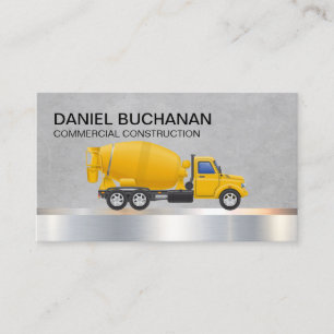 Construction   Cement Truck Business Card
