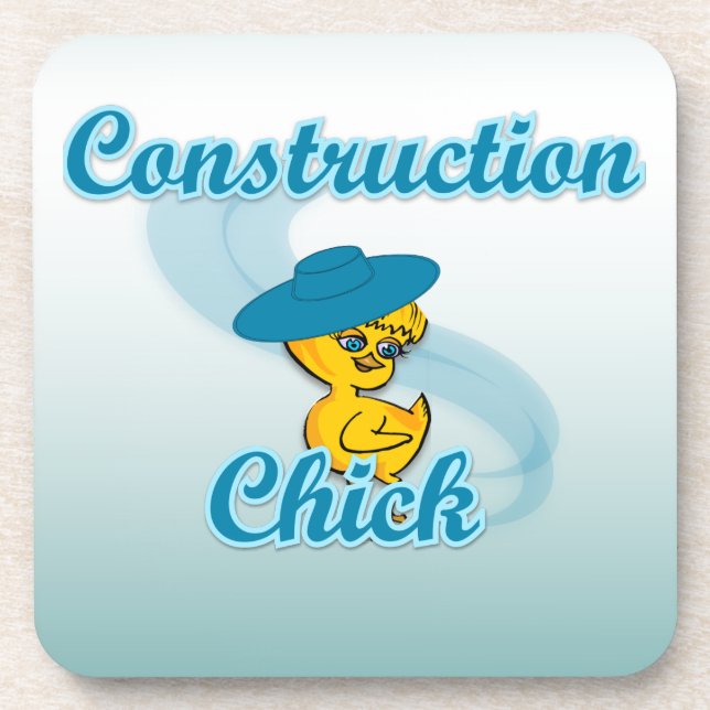 Construction Chick #3 Coaster (Front)