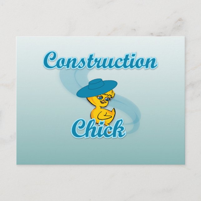 Construction Chick #3 Postcard (Front)