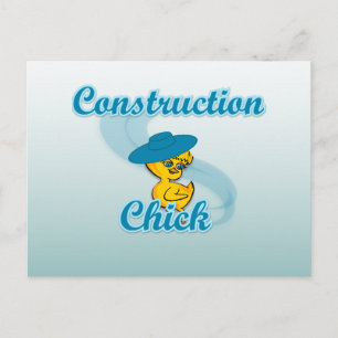 Construction Chick #3 Postcard