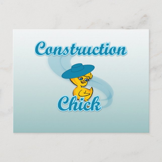 Construction Chick #3 Postcard (Front)