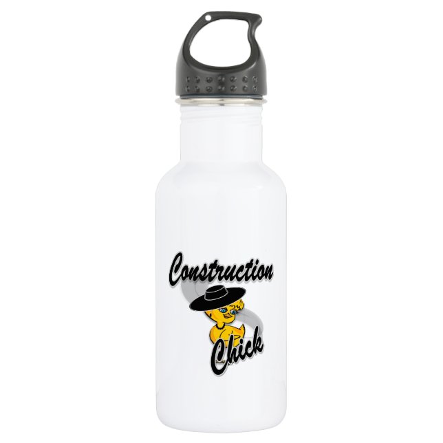 Construction Chick #4 532 Ml Water Bottle (Front)