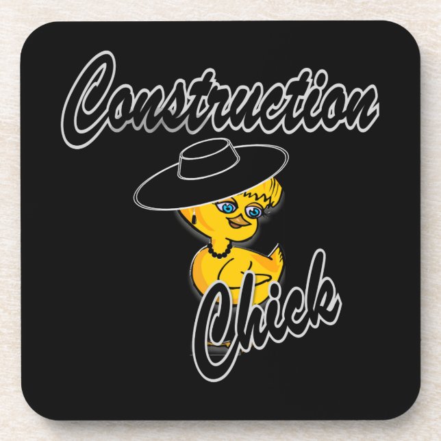 Construction Chick #4 Coaster (Front)