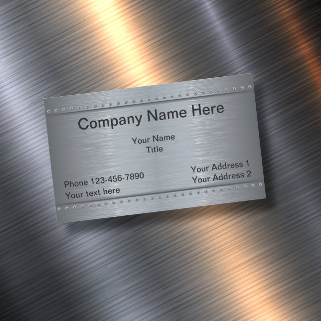 Construction Classic Layout Magnetic Business Card (Creator Uploaded)