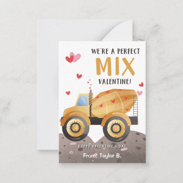 Construction Classroom Valentine's Day Card (Front)