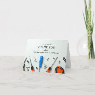 Construction Cluster   A Special Thank You Note Card