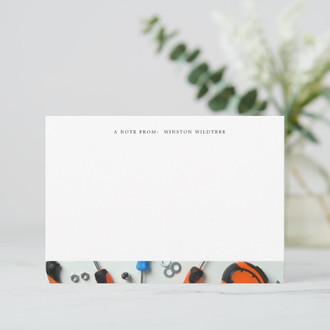 Construction Cluster Custom Name  Card (Standing Front)