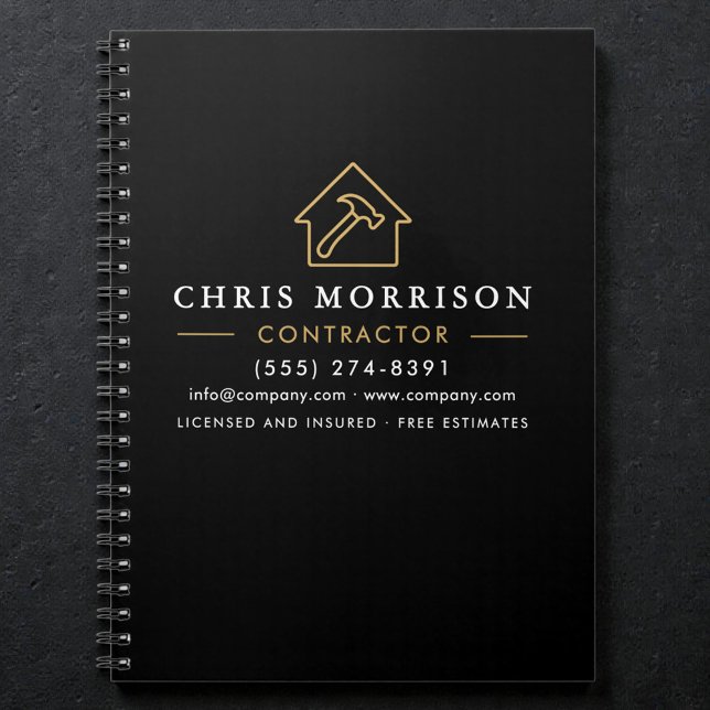 Construction Company Black Gold Notebook (Creator Uploaded)