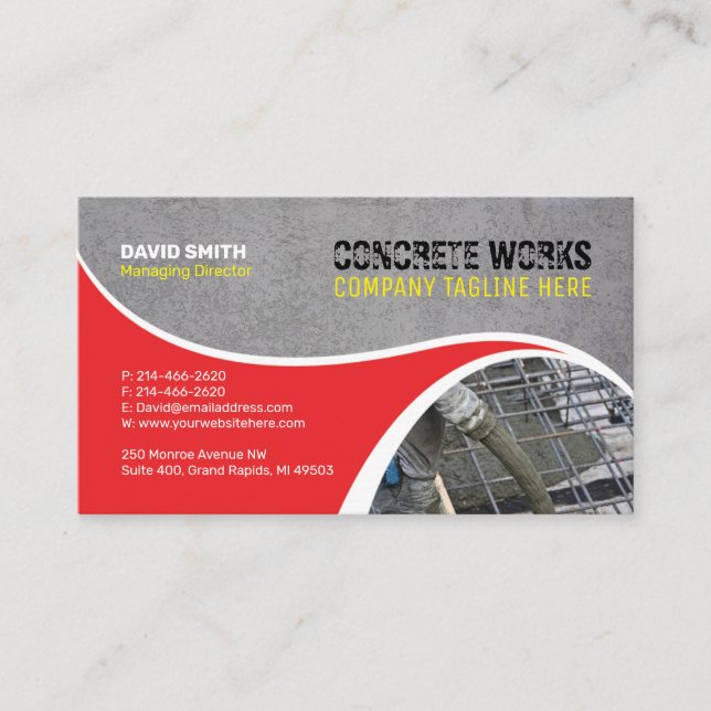 Construction Company Business Card (Front)