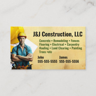 Construction Company Business Card