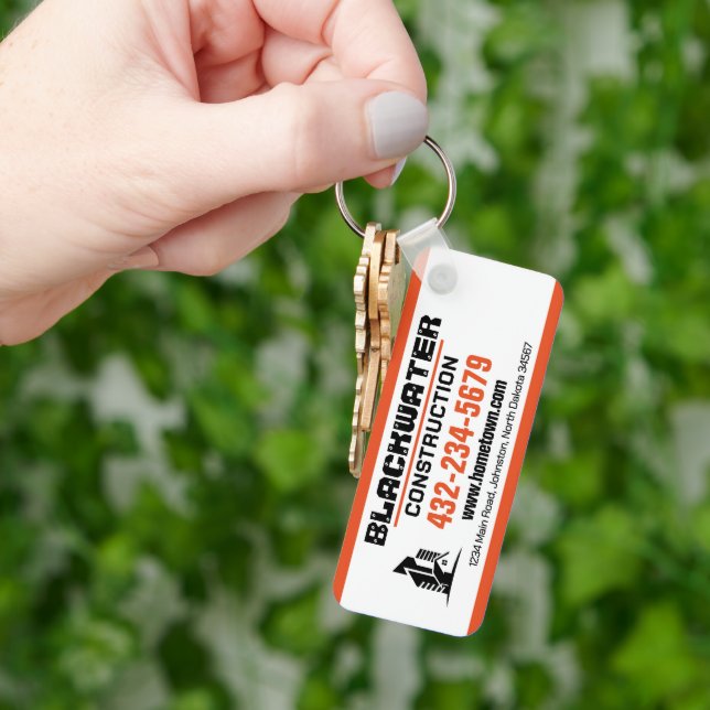 Construction Company Commercial and Residential Key Ring (Hand)