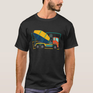 Construction Concrete Mixer Truck Highway House Bu T-Shirt