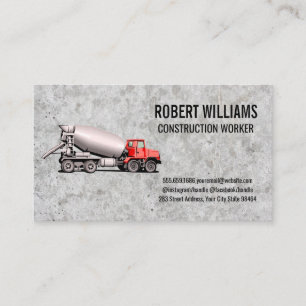 Construction Concrete Mixing Truck Appointment Card