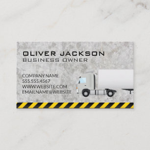 Construction Concrete Semi Truck Business Card