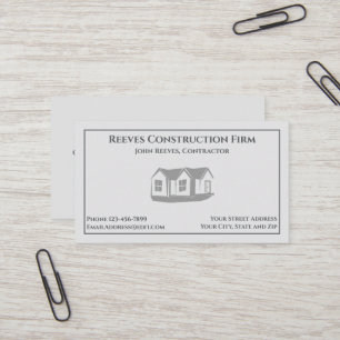 Construction Contractor Architect Business Card