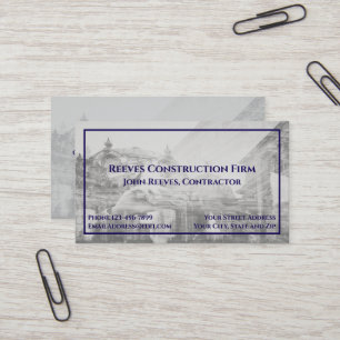 Construction Contractor Architect Business Card