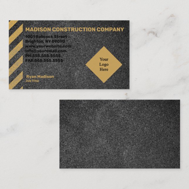 Construction | Contractor  Business Card (Front/Back)