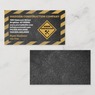 Construction   Contractor  Business Card