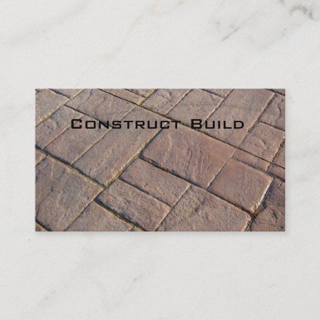Construction Contractor Driveway Business Card (Front)