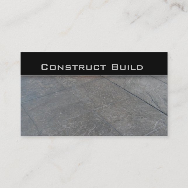 Construction Contractor Driveway Business Card 2 (Front)