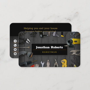Construction   Contractor   Handy Man Business Card