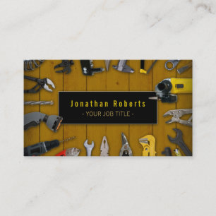Construction Contractor Handy Man Business Card