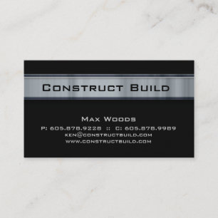 Construction Contractor Metal Business Card 11