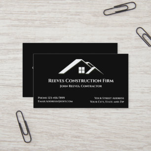 Construction Contractor Roofer Business Cards