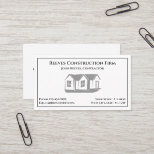 Construction Contractor Roofer Business Cards