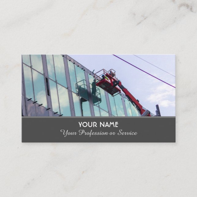 Construction crane and lifting platform specialist business card (Front)