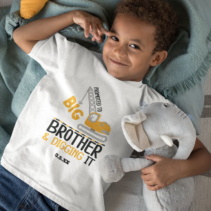 Construction Crane Big Brother Digging It Toddler T-Shirt