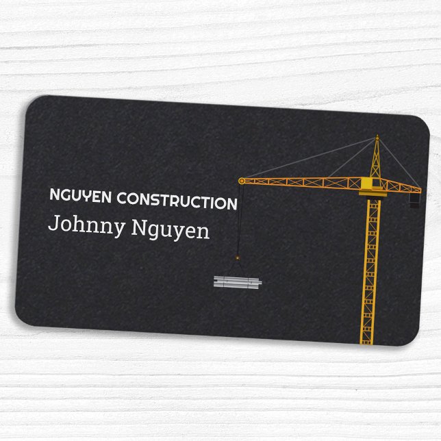 Construction Crane Business Card (Construction Crane Business Card)