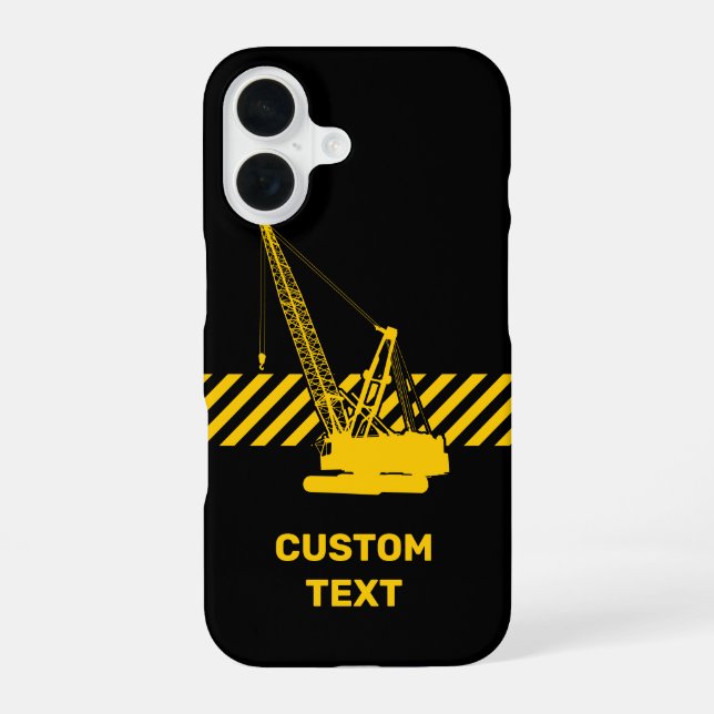Construction Crane iPhone 16 Case (Back)