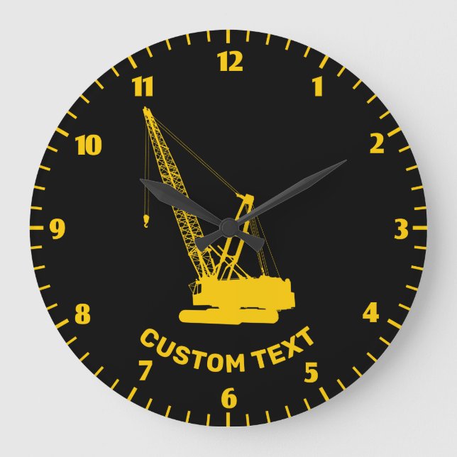 Construction Crane Large Clock (Front)