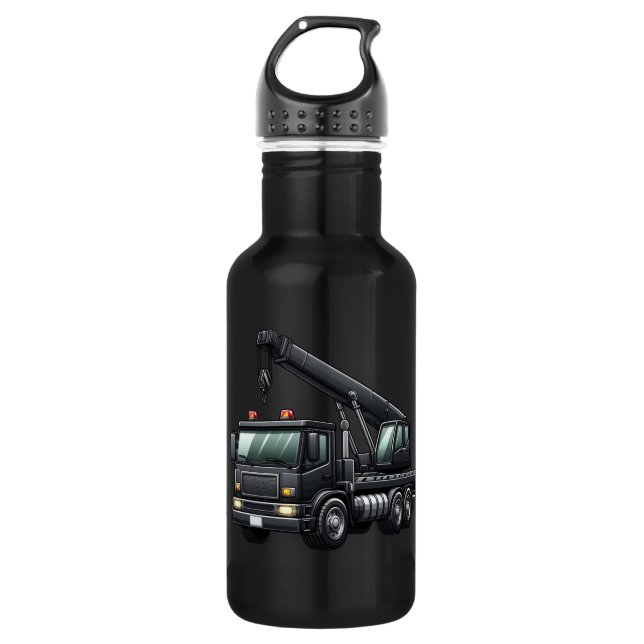 Construction/crane truck 532 ml water bottle (Front)
