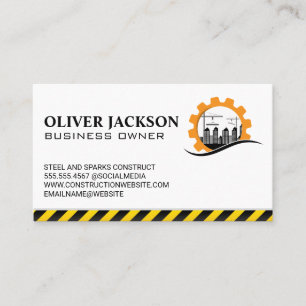 Construction Cranes   Commercial Buildings Business Card