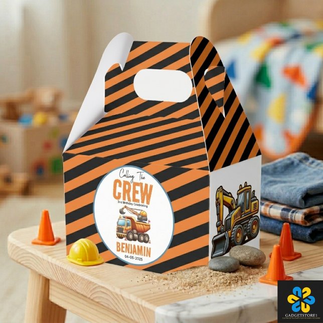 Construction Crew Dump Truck Boy 2nd Birthday Favour Box (Construction Crew Dump Truck Boy 2nd Birthday Favor Boxes
)