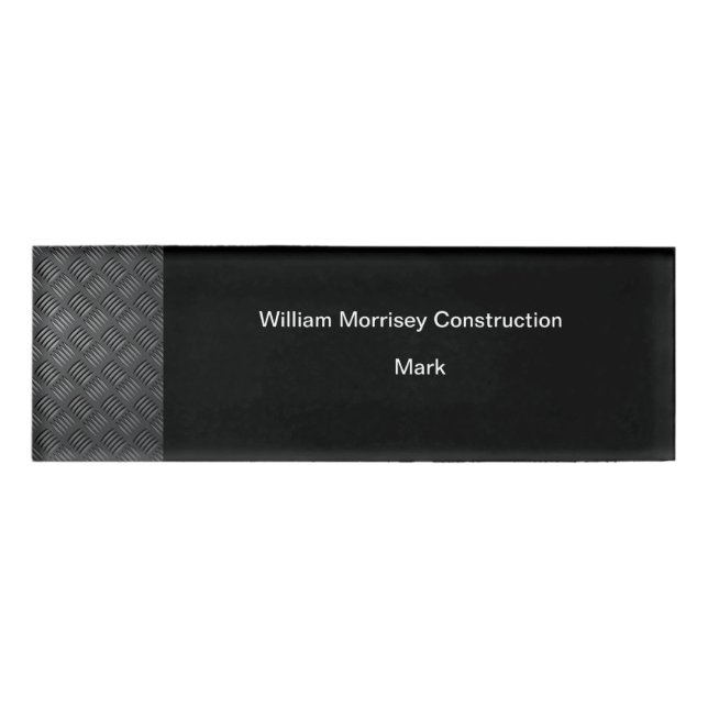 Construction Crew Staff Name Tags (Front)